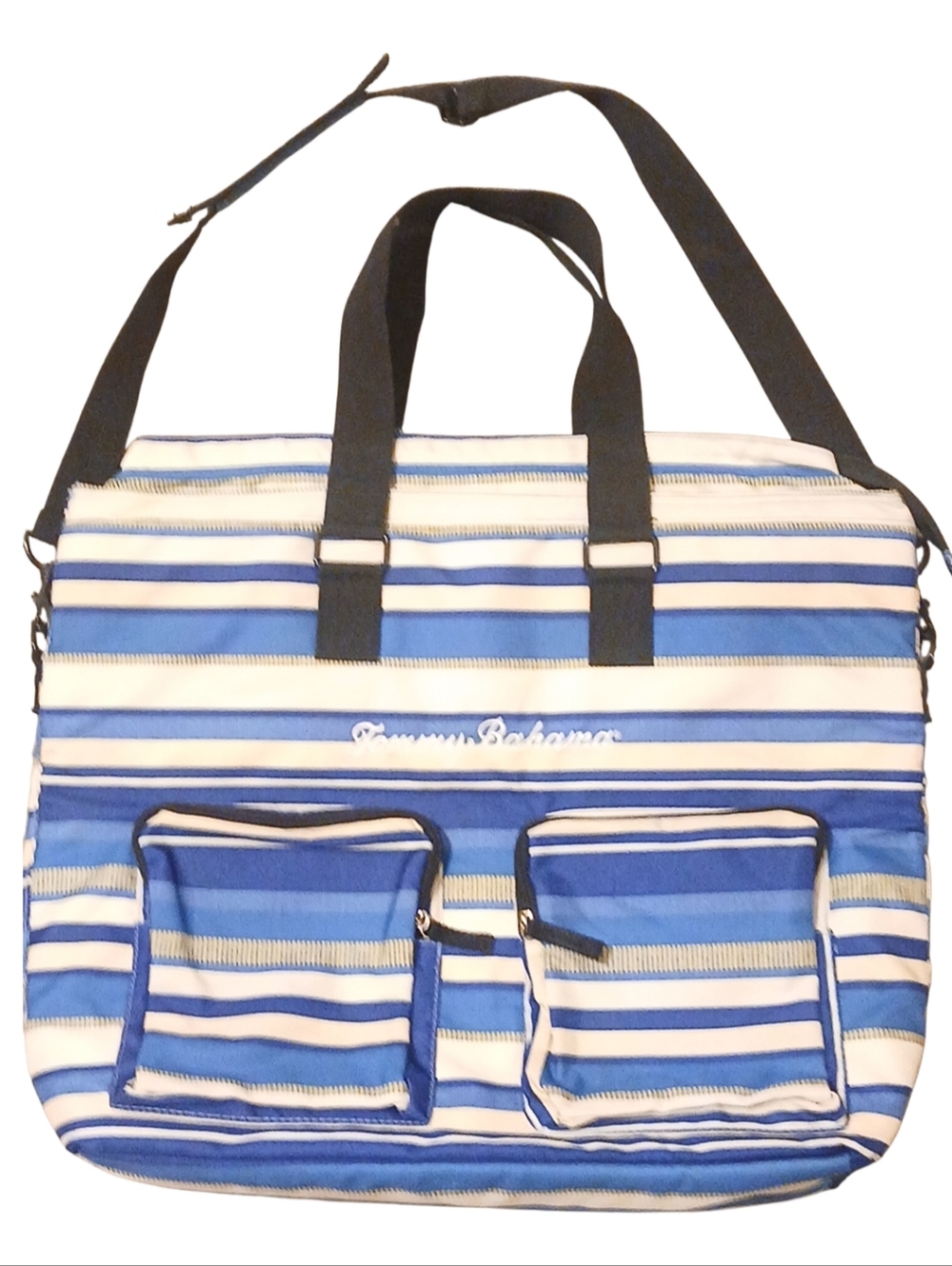 Tommy Bahama - NWOT, Multi Colored Large Insulated Tote Bag W/ Crossbody Strap, - Picture 6 of 16